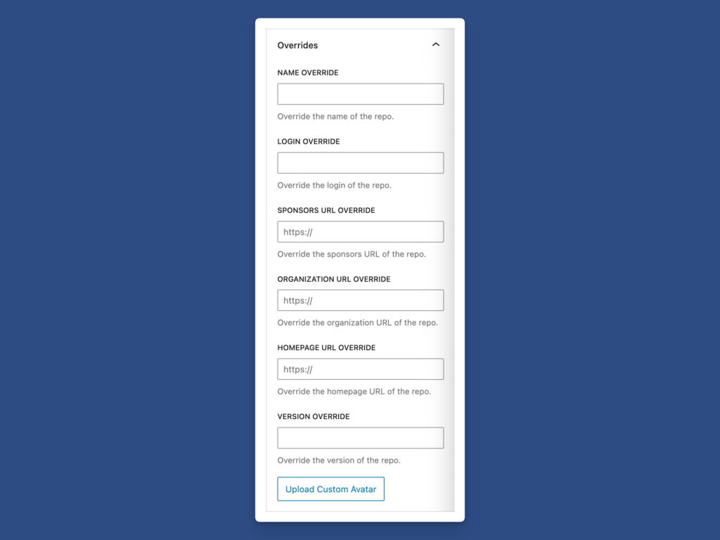 Block Overrides