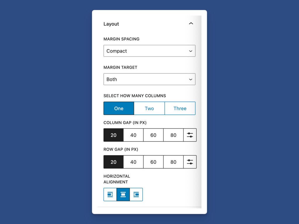 Grid Options for the GitHub Info Card
