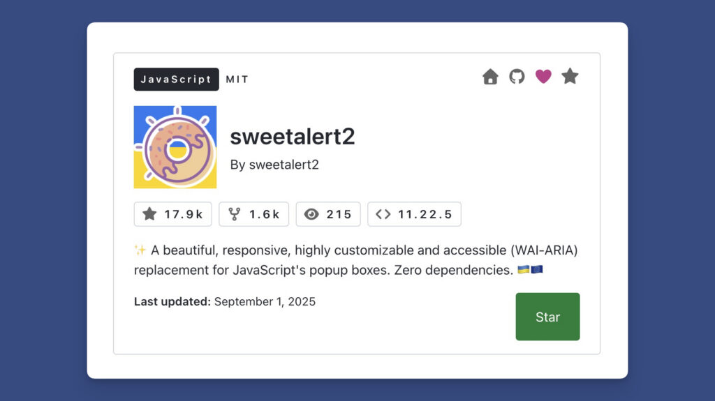 GitHub Info Card