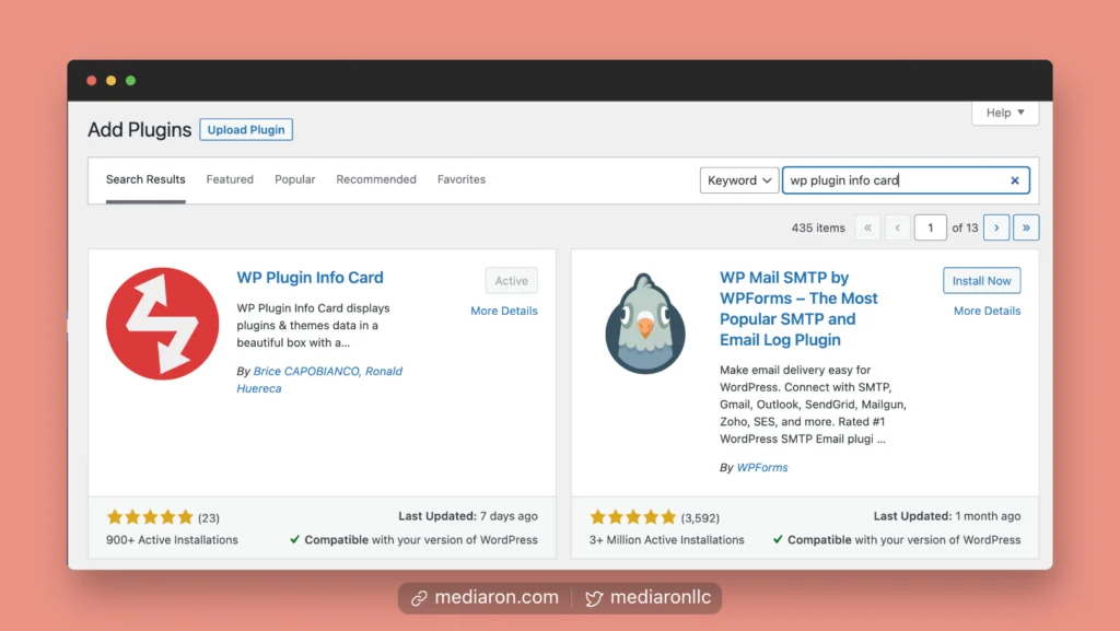 Plugins Screen in WordPress
