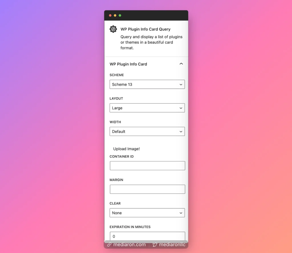 Sidebar Options for the Query Block