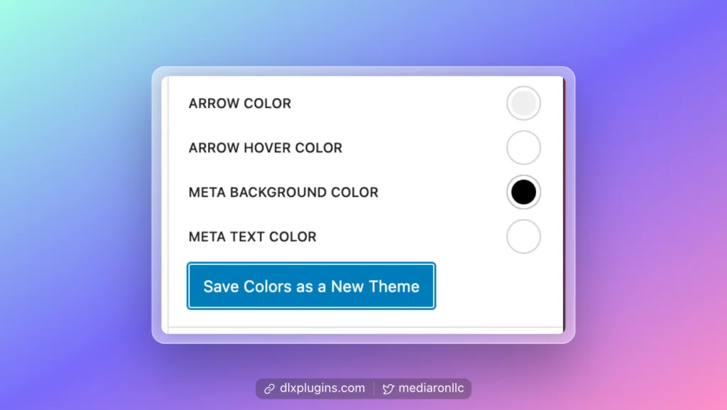 Saving Custom Color Themes
